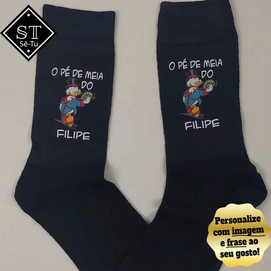 Meias Tio Patinhas Pé de Meia (Nome)